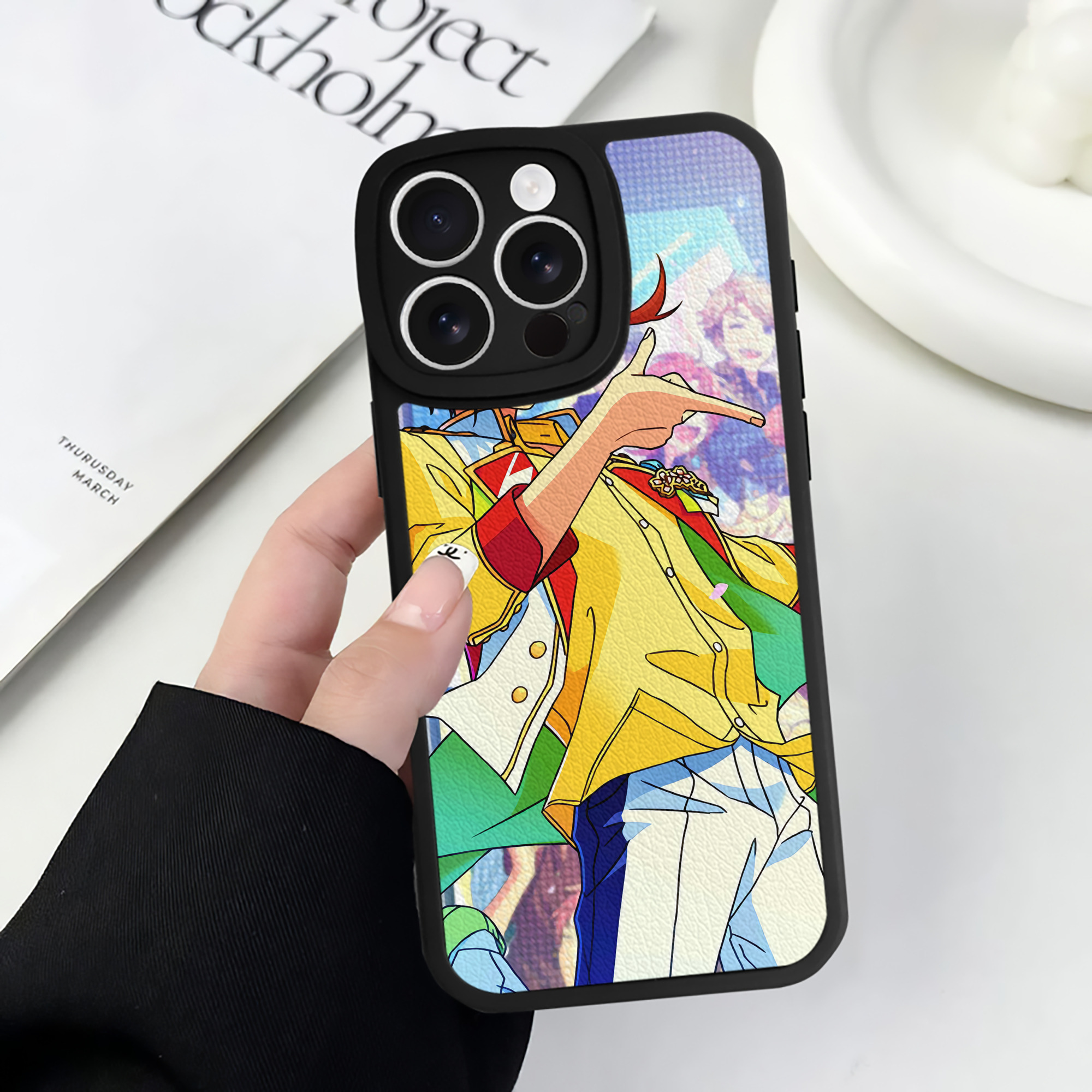 （画像用） あんさんぶるスターズ! Ensemble Stars 【iPhone 16シリーズ対応】シリコンスマホケース（レザー調） 材質：シリコン